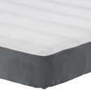 vidaXL Ágy Matrac matracmal Szürke 140 x 200 cm szövet