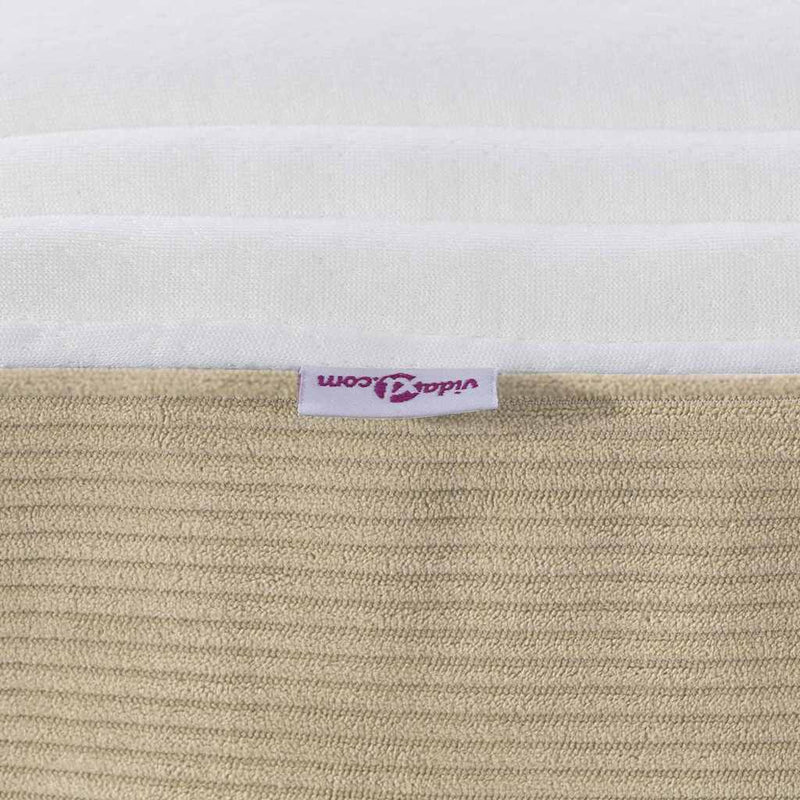 vidaXL Ágy Matrac matracmal Zöld 140 x 200 cm szövet