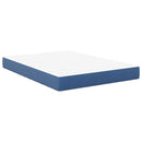 vidaXL Ágy Matrac matracmal Kék 160 x 200 cm szövet