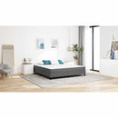 vidaXL Ágy Matrac matracmal Világosszürke 180 x 200 cm szövet