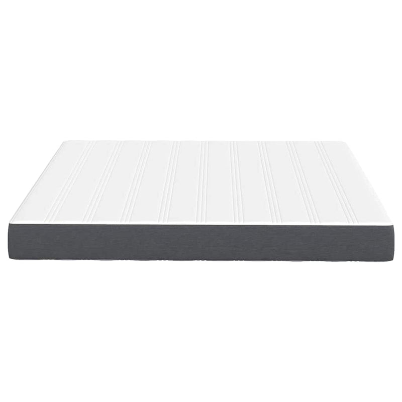 vidaXL Ágy Matrac matracmal Szürke 180 x 200 cm szövet