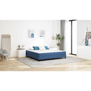 vidaXL Ágy Matrac matracmal Kék 180 x 200 cm szövet