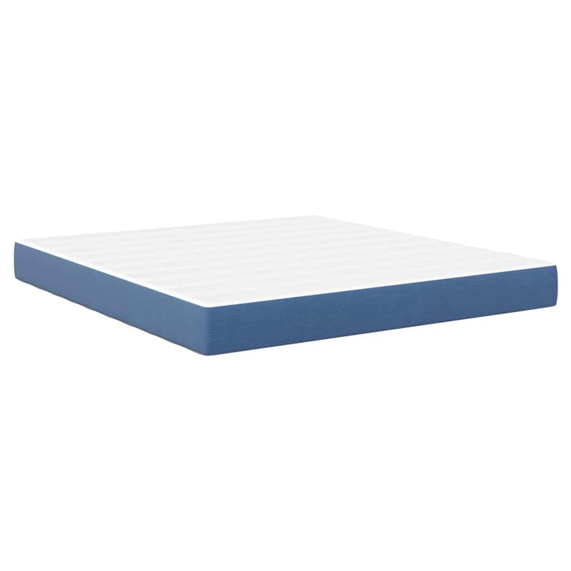 vidaXL Ágy Matrac matracmal Kék 180 x 200 cm szövet