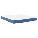vidaXL Ágy Matrac matracmal Kék 180 x 200 cm szövet