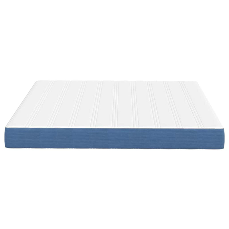 vidaXL Ágy Matrac matracmal Kék 180 x 200 cm szövet