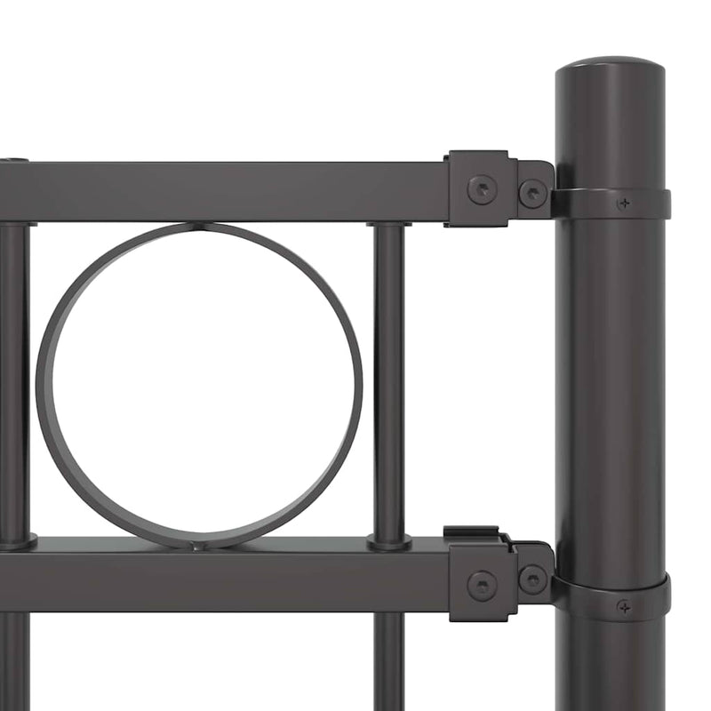 vidaXL Kerti Kerítés Szürke Acél