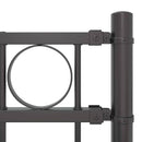 vidaXL Kerti Kerítés Szürke Acél