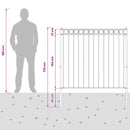 vidaXL Kerítéselem ASSEN Szürke 170 x 170 cm Acél