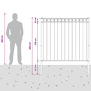 vidaXL Kerítéselem ASSEN Szürke 170 x 200 cm Acél