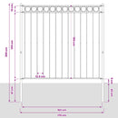 vidaXL Kerítéselem ASSEN Szürke 170 x 200 cm Acél