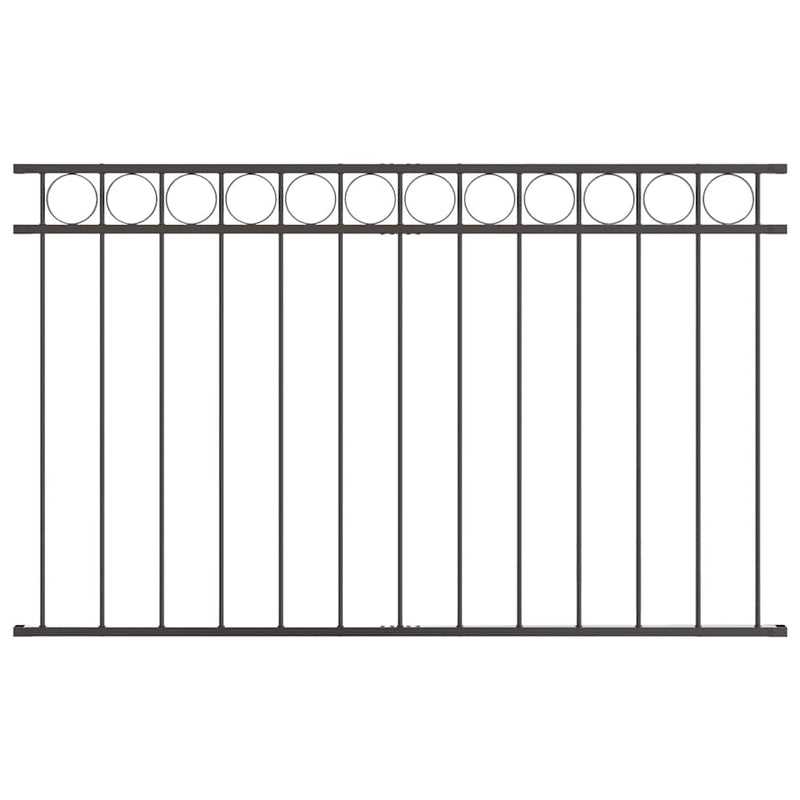 vidaXL Kerti Kerítés Szürke Acél