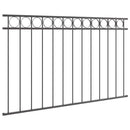 vidaXL Kerti Kerítés Szürke Acél
