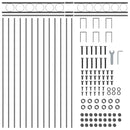 vidaXL Kerti Kerítés Szürke Acél