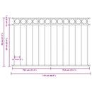 vidaXL Kerti Kerítés Szürke Acél