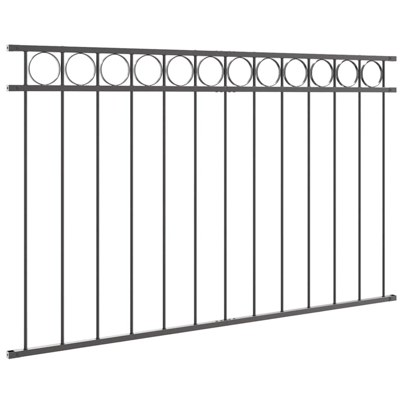 vidaXL Kerti Kerítés Szürke Acél
