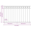 vidaXL Kerti Kerítés Szürke Acél