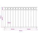 vidaXL Kerítéselem ASSEN 170 x 100 cm Acél Szürke