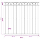 vidaXL Kerítéselem ASSEN 163 x 120 cm Acél Szürke