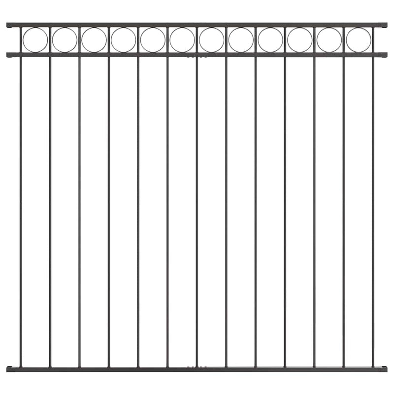 vidaXL Kerti Kerítés Szürke Acél
