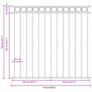 vidaXL Kerti Kerítés Szürke Acél