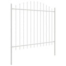 vidaXL Kerti Kerítés Fehér 170 x 125 cm Porszórt acél