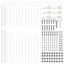 vidaXL Kerti Kerítés Fehér 170 x 175 cm Porszórt acél