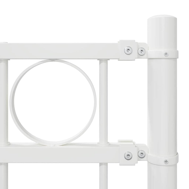 vidaXL Kerti Kerítés Fehér Acél