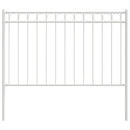 vidaXL Kerti Kerítés Fehér Acél