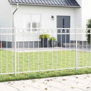 vidaXL Kerítéselem ASSEN Fehér 170 x 150 cm Acél