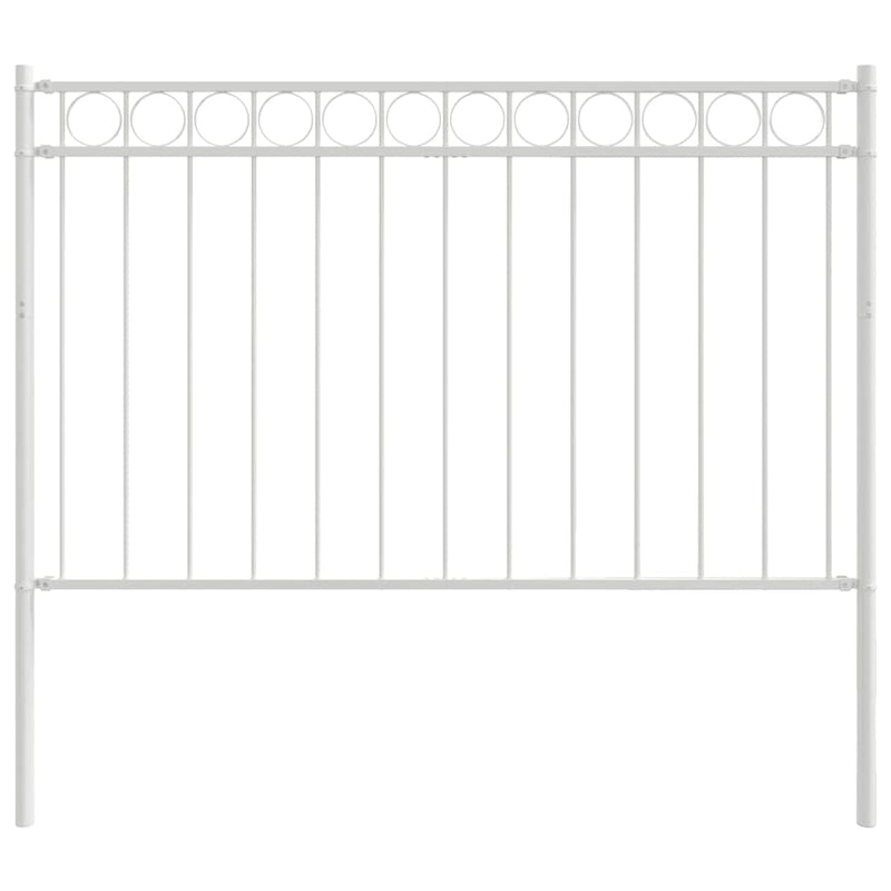 vidaXL Kerti Kerítés Fehér Acél