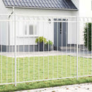 vidaXL Kerítéselem ASSEN Fehér 170 x 170 cm Acél