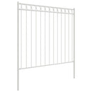 vidaXL Kerti Kerítés Fehér Acél