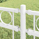 vidaXL Kerti Kerítés Fehér Acél