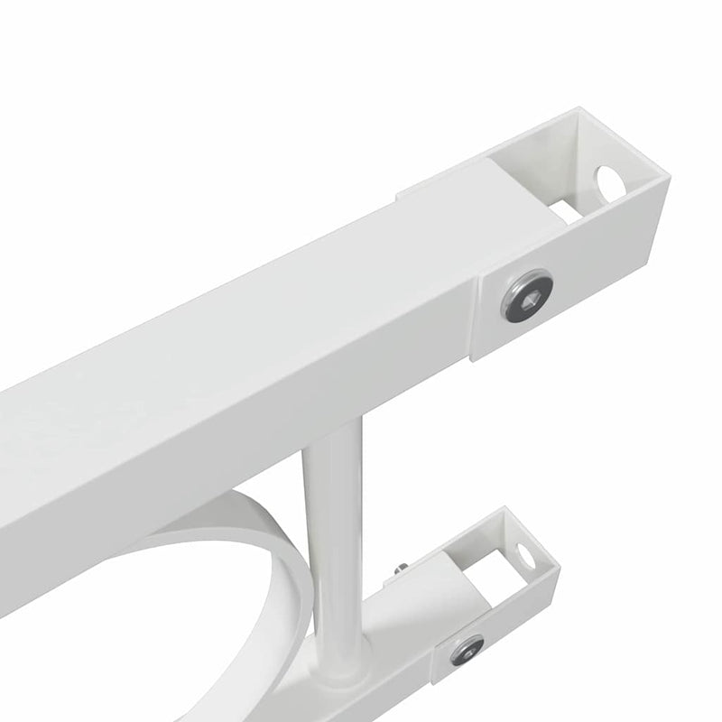 vidaXL Kerti Kerítés Fehér Acél