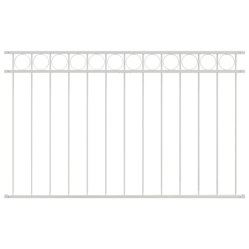 vidaXL Kerti Kerítés Fehér Acél
