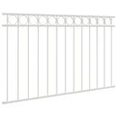 vidaXL Kerti Kerítés Fehér Acél