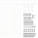 vidaXL Kerti Kerítés Fehér Acél