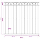vidaXL Kerítéselem ASSEN 163 x 150 cm Acél Fehér