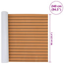 vidaXL Csónak padló Barna és fekete 240 x 90 cm EVA hab