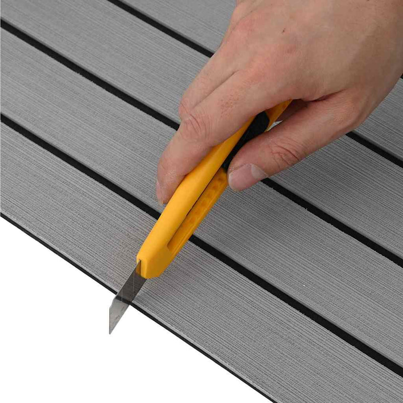 vidaXL Csónak padló világos szürke és fekete 240 x 90 cm EVA hab