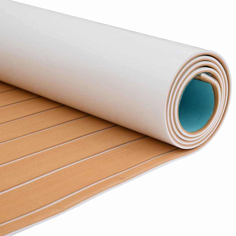 vidaXL Csónak padló Barna és fehér 240 x 90 cm EVA hab