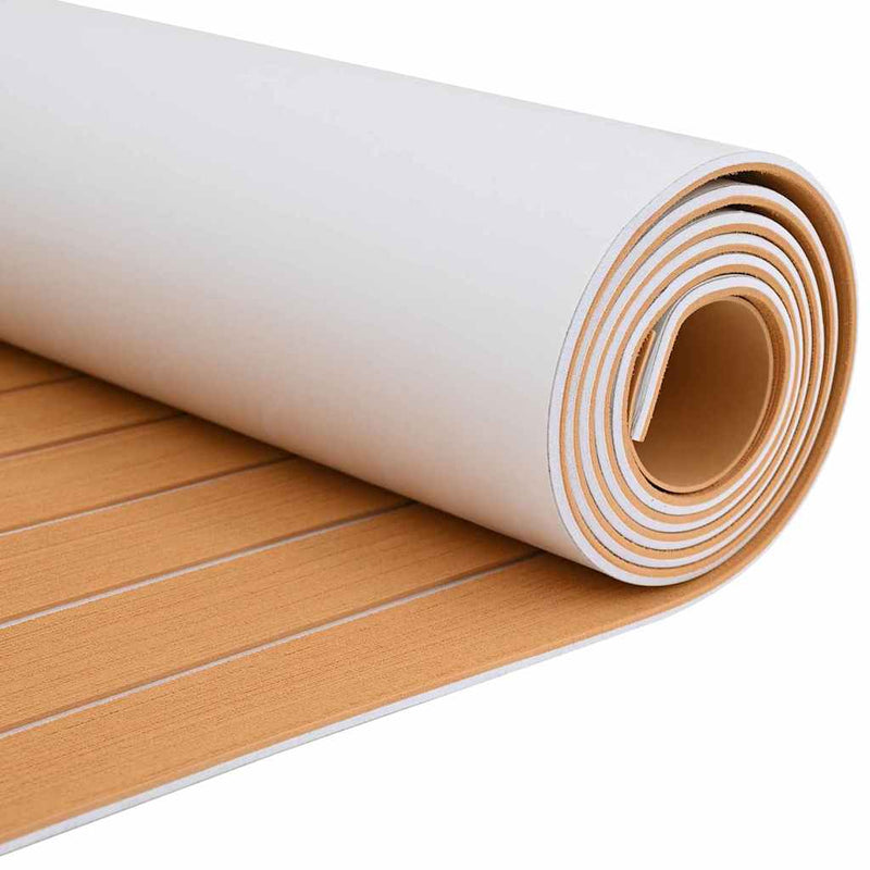 vidaXL Csónak padló Barna és fehér 240 x 60 cm EVA hab