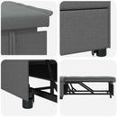 vidaXL Kanapéágy Sötétszürke 194 x 67 x 37 cm szövet