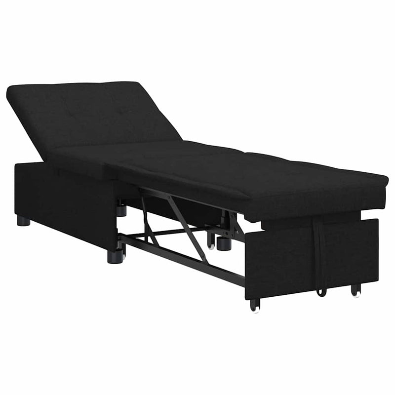 vidaXL Kanapéágy Fekete 194 x 67 x 37 cm szövet