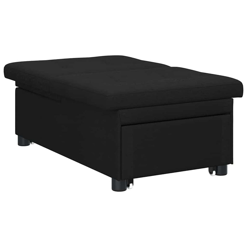 vidaXL Kanapéágy Fekete 194 x 67 x 37 cm szövet