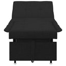 vidaXL Kanapéágy Fekete 194 x 67 x 37 cm szövet