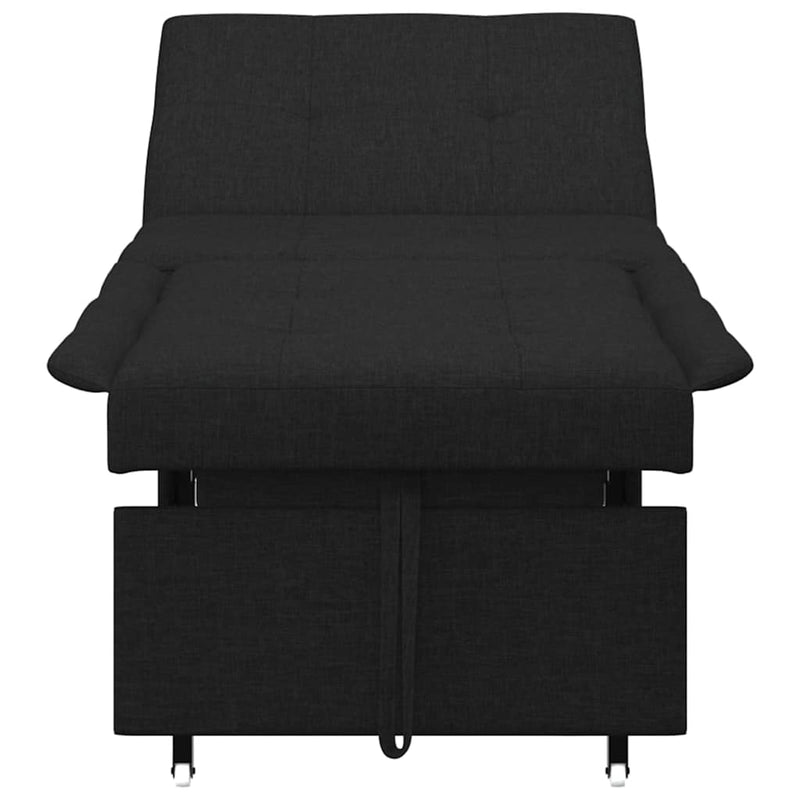 vidaXL Kanapéágy Fekete 194 x 67 x 37 cm szövet
