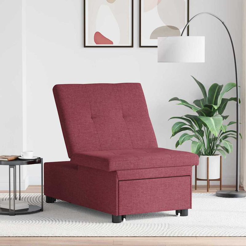 vidaXL Kanapéágy Piros 194 x 67 x 37 cm szövet