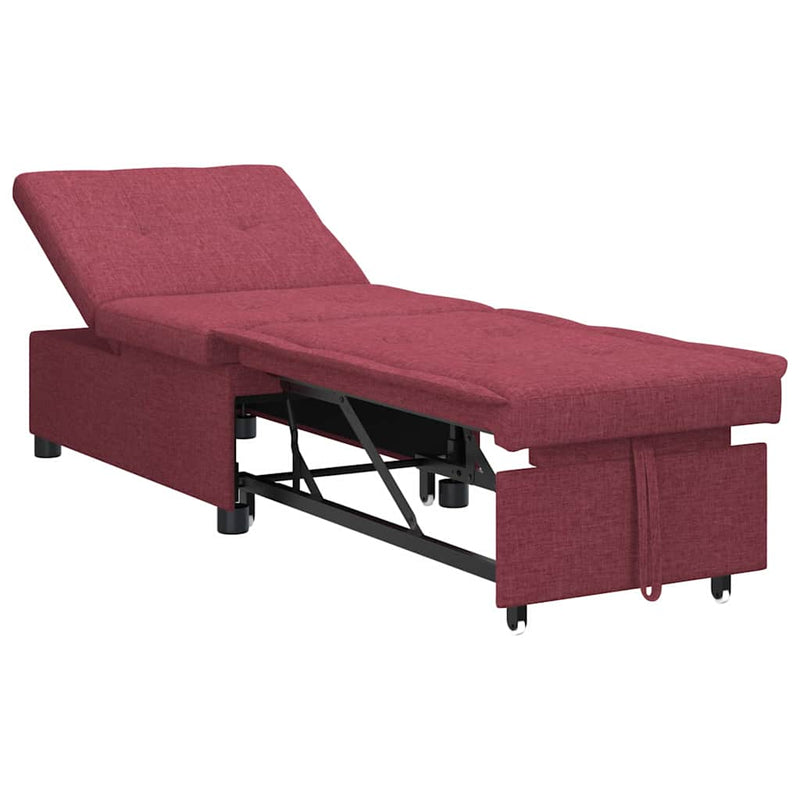 vidaXL Kanapéágy Piros 194 x 67 x 37 cm szövet
