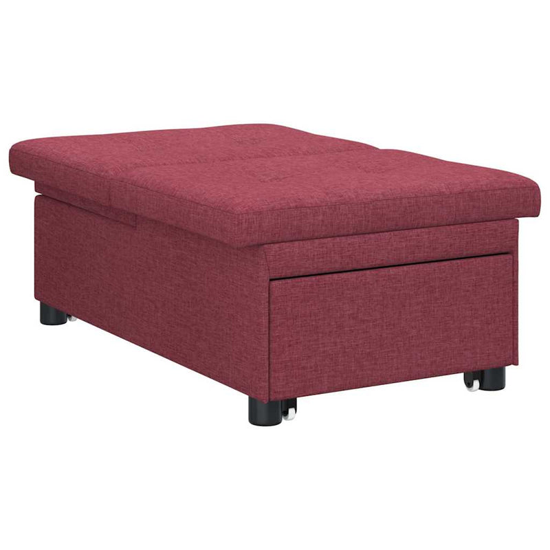 vidaXL Kanapéágy Piros 194 x 67 x 37 cm szövet